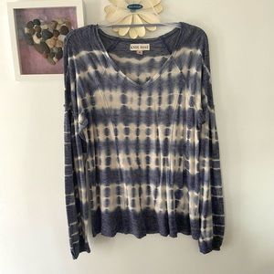 Knox Rose Long Sleeve Tie Dye Knit Top Size Medium